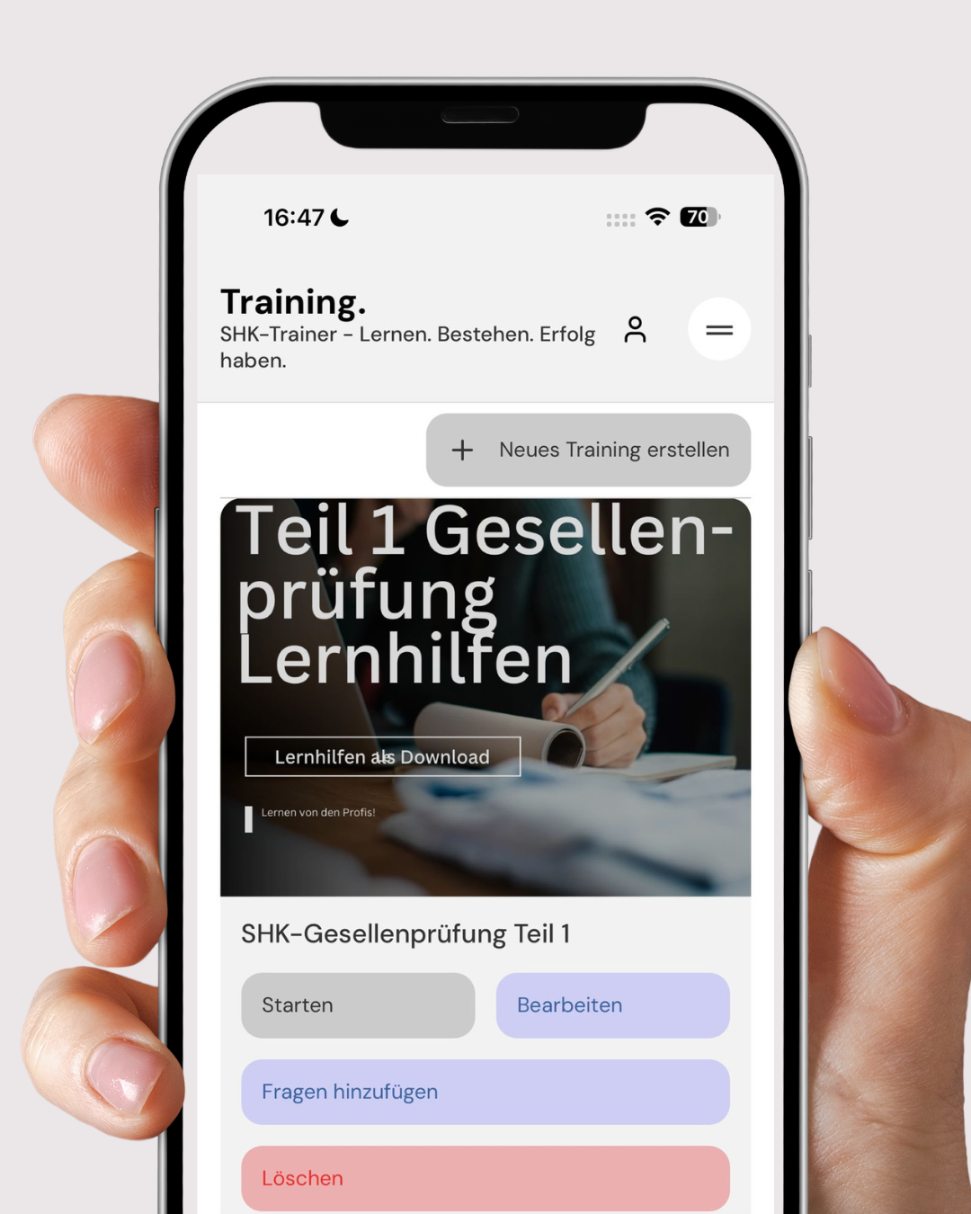SHK-Prüfungs-Bundle – Gesellenprüfung Teil 2 + WiSo + Trainer-App