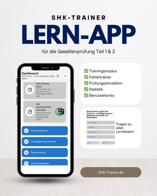SHK Trainer – WebApp für deine SHK Prüfungsvorbereitung (Zwischen- & Gesellenprüfung)