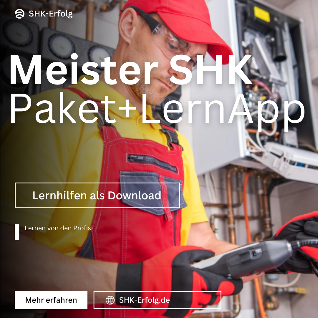 SHK-Meisterpaket 2026 – Lern- & Prüfungspaket + App Zugang
