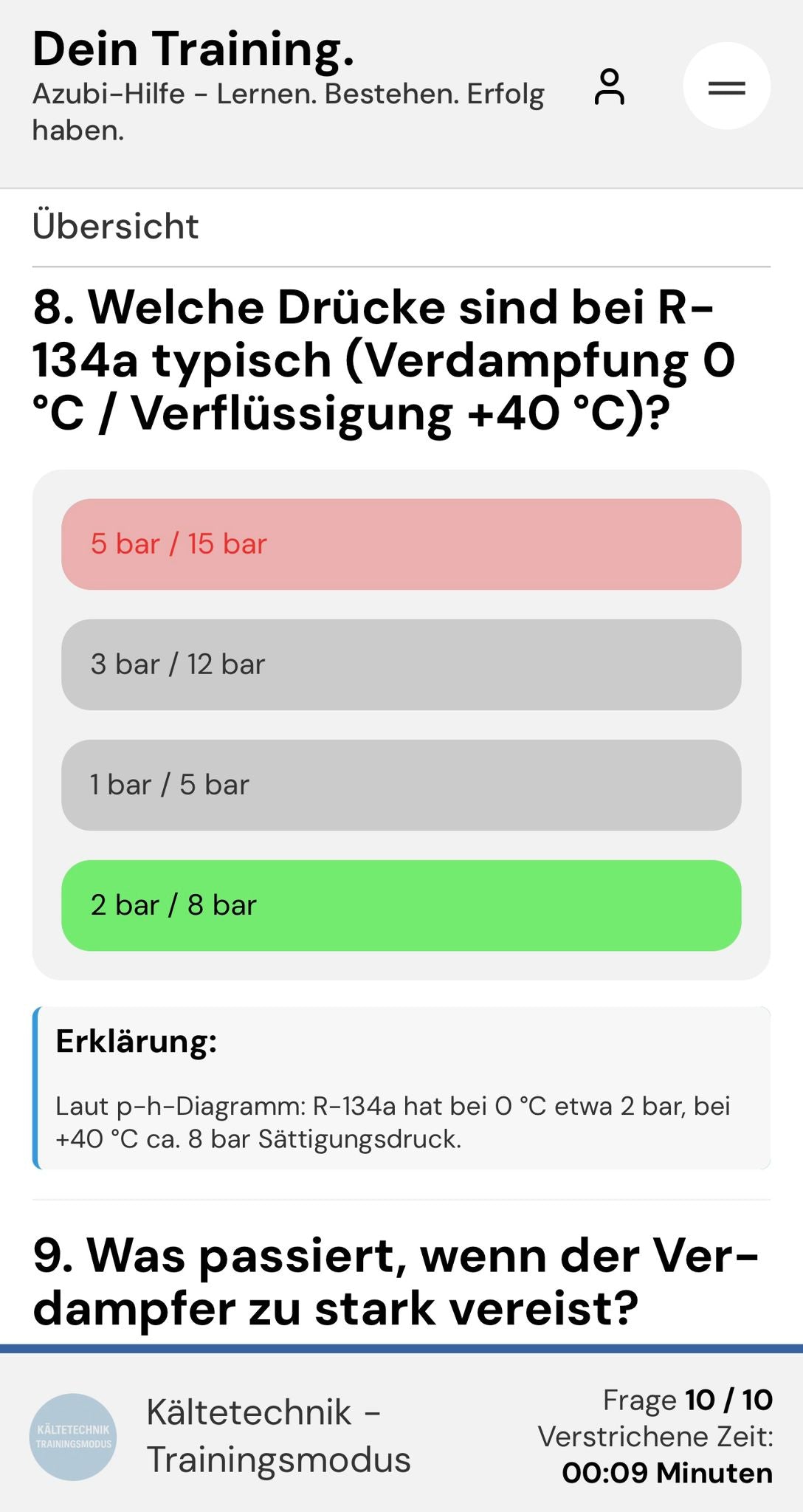 Kälte-Trainer App – Deine Lern-App für die Abschlussprüfung Kältetechnik