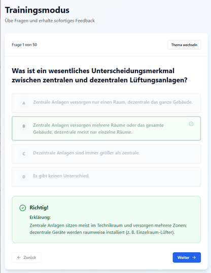 Kälte-Trainer App – Lern-App für Mechatroniker Kältetechnik (AP1/2)